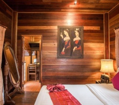 Двухместный Thai House Cottage двуспальная кровать в Samed Grandview Resort