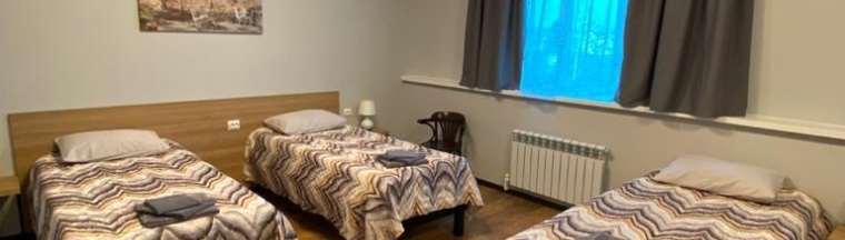 Номер стандарт с 3 односпальными кроватями в Фламинго