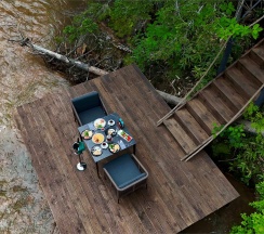 Шале на берегу вулканической реки в Кунашир резорт и СПА