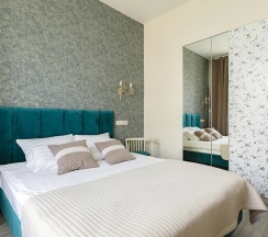 Двухместный номер Зеленый двуспальная кровать в Пушка