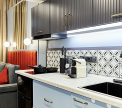 Двухуровневые апартаменты с диваном (с кроватью и диваном) в Art home 1/56