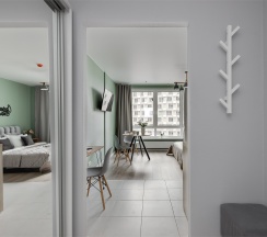 Surf - 3х местные делюкс-апартаменты около м.Сокол (20 этаж) в Smart Lofts Moscow