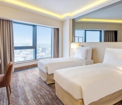 Премиум с панорамным видом с двумя кроватями в Radisson Blu Olympiyskiy Hotel Moscow