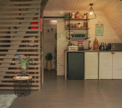 Дом (синий) с панорамным видом на лес в Casa Ruza