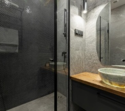 Апартамент 14 Современный двухуровневый лофт  с живописным видом на Москву (с душем) в Ap-in aparts