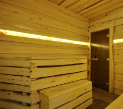 Студия с кухней с диваном и финской сауной "Леший" (сауна оплачивается отдельно) в Матросский