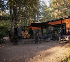 Super Лодж с баней и купелью с видом на озеро в Пасторское озеро