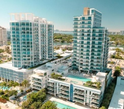 Апартаменты c 1 комнатой с балконом и oceanfront в Modern Geometry at Monte Carlo Miami Beach