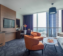 Двухместный полулюкс с красивым видом из окна двуспальная кровать в Park Regis Business Bay