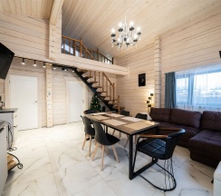 Дом из бруса с камином и баней из осины 4+2 в Snhaus