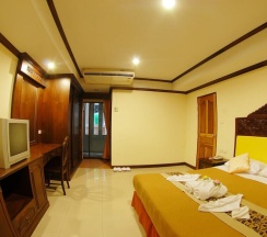Двухместный люкс с видом на город двуспальная кровать в Golden Villa