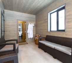 №7 A-Frame 100m2 с купелью и баней (оснащение дома, стоимость купели и бани см. Подробнее) в Les holidays