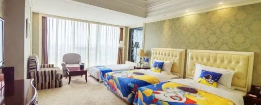 Двухместный семейный номер Standard 2 отдельные кровати в Dezhou Fengguan Holiday Hotel