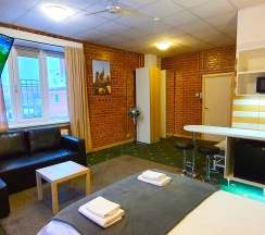 Полулюкс с двуспальной кроватью и диваном в Guest house Happy family