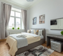 Стандарт с двумя спальнями и камином в Апартаменты IZBA