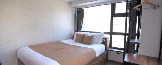 Двухместный без вида номер Deluxe двуспальная кровать в 57 Myeongdong Hostel