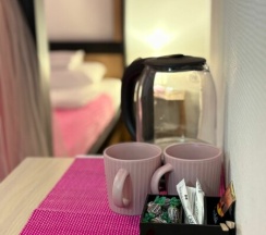 Двухместный стандарт с двуспальной кроватью и удобствами в номере в Митяевский