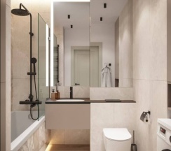 Люкс с 2 комнатами с балконом и с красивым видом из окна в Апартаменты Stylish в элитном ЖК Комфорт Парк