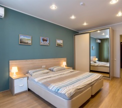 Однокомнатные апартаменты с видом на реку Казанку в Sibgat Apartments