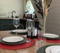 Участок с домиком "Помидор" А-фрейм категории комфорт в Ланьдиво