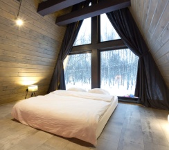 A-Frame № 8 (оснащение дома, стоимость купели и бани см. Подробнее) в Les holidays
