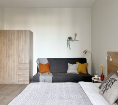 "Platinum" Однокомнатная квартира на набережной Невы (Метро Площадь Ленина/Новочеркасская, 5 минут на транспорте) в Rauktis apartments