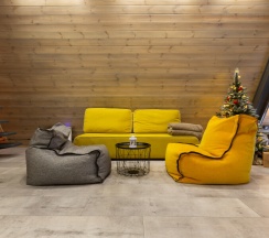 №3 A-Frame 60m2 с купелью (оснащение дома, стоимость купели и бани см. Подробнее) в Les holidays