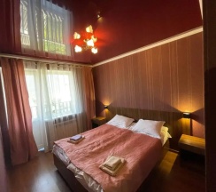 Двухместный номер Standard № 3 с видом на горы двуспальная кровать в Ёлка и камин