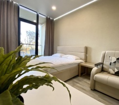 Студия Комфорт с балконом и видом на парк Дендрарий Метрополь (48) в Метрополь рэнт-апарт