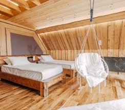АРК-шале СТАНДАРТ SNGL 2 Односпальные кровати в Titovka arctic river park