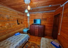 Двухместный номер с 2 односпальными кроватями с видом на горы в Заимка Камза