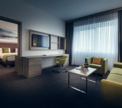 Двухместный люкс Business с красивым видом из окна двуспальная кровать в Wyndham Garden Astana