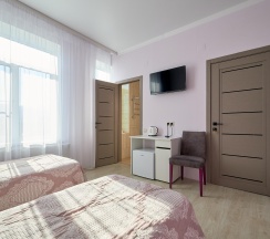 Комната стандарт с 2 двуспальными кроватями в Горное эхо