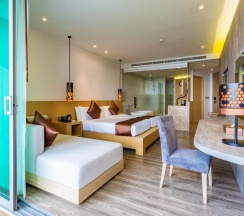 Двухместный номер Deluxe с панорамным видом 2 отдельные кровати в Crest Resort & Pool Villas