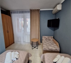 "КЛАССИК 4" Стандартный двухместный номер с раздельными односпальными кроватями и диваном на 1 этаже в Цитрус