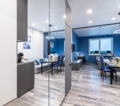Апартаменты улучшенные с 1 двуспальной кроватью в Sky inn color