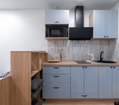 Апартаменты студия с 1 двуспальной кроватью в Prim Rooms Apartments (Прим Румс Апартменс)
