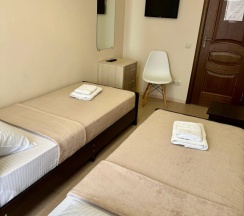 Двухместный номер Economy с балконом и с видом на горы 2 отдельные кровати в Людмила