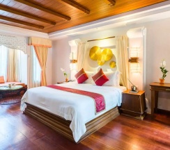 Двухместный люкс Grand Deluxe с видом на сад двуспальная кровать в Muang Samui Spa Resort