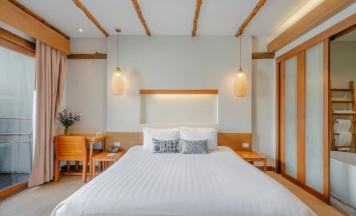 Двухместный номер Pool Access Deluxe с балконом двуспальная кровать в Отель Metadee Concept Hotel