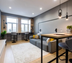 Апартаменты с балконом и с видом на парк в Апартаменты Pinterest на набережной реки Свислочь рядом с отелем Пекин