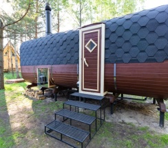 A-Frame № 1 (оснащение дома, стоимость купели и бани см. Подробнее) в Les holidays