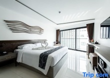 Одноместный номер Deluxe с видом на город двуспальная кровать в blackwoods Hotel Pattaya