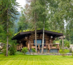 Green Chalet 2 отдельные кровати в Altay Village Teletskoe