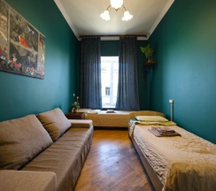 2-х местный номер с раздельными кроватями и диваном в Cuba PS Coliving