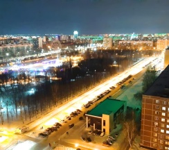 Студия с балконом и с красивым видом из окна в Элит-квартиры