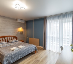 Стандарт Семейный с Большой Двуспальной кроватью и Двухъярусной кроватью в Домус.море