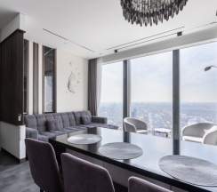 60 этаж вид на закат с высоты 250 метров в Heaven Apartments