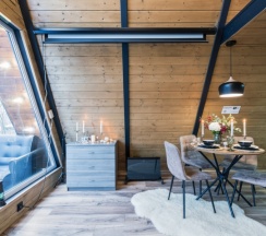 Aframe Black | Баня и банный чан на территории в Берёзовая роща