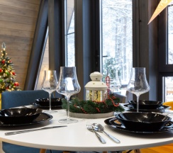 №4 A-Frame 60m2 с купелью (оснащение дома, стоимость купели и бани см. Подробнее) в Les holidays